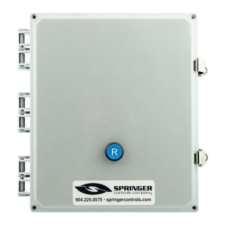 Springer Controls Co NEMA 4X Enclosed Motor Starter, 80A, 1PH, Separate Coil Voltage, Reset Button, 100-250V, 65-78A AF8016R2K-3X